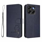 For ZTE Blade V70 Litter Panda Embossing RFID Leather Phone Case with Lanyard(Blue) - 2
