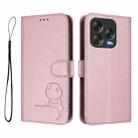 For ZTE Blade V70 Vita / V70 Design Litter Panda Embossing RFID Leather Phone Case with Lanyard(Pink) - 2