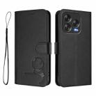 For ZTE Blade V70 Vita / V70 Design Litter Panda Embossing RFID Leather Phone Case with Lanyard(Black) - 2