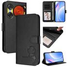 For ZTE nubia Music 2 Litter Panda Embossing RFID Leather Phone Case with Lanyard(Black) - 1