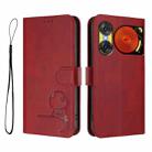 For ZTE nubia Music 2 Litter Panda Embossing RFID Leather Phone Case with Lanyard(Wine Red) - 2