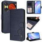 For ZTE nubia Music 2 Litter Panda Embossing RFID Leather Phone Case with Lanyard(Blue) - 1