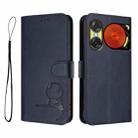 For ZTE nubia Music 2 Litter Panda Embossing RFID Leather Phone Case with Lanyard(Blue) - 2