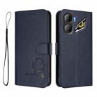 For ZTE nubia Neo 3 Litter Panda Embossing RFID Leather Phone Case with Lanyard(Blue) - 2