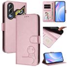 For ZTE nubia Neo 3 GT Litter Panda Embossing RFID Leather Phone Case with Lanyard(Pink) - 1