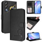 For ZTE nubia Neo 3 GT Litter Panda Embossing RFID Leather Phone Case with Lanyard(Black) - 1
