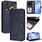For ZTE nubia Neo 3 GT Litter Panda Embossing RFID Leather Phone Case with Lanyard(Blue) - 1