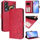 For ZTE nubia Neo 3 GT Litter Panda Embossing RFID Leather Phone Case with Lanyard(Rose Red) - 1