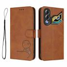 For ZTE nubia Neo 3 GT Litter Panda Embossing RFID Leather Phone Case with Lanyard(Brown) - 2