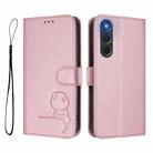 For ZTE nubia RedMagic 10 Air Litter Panda Embossing RFID Leather Phone Case with Lanyard(Pink) - 2