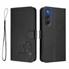 For ZTE nubia RedMagic 10 Air Litter Panda Embossing RFID Leather Phone Case with Lanyard(Black) - 2