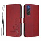 For ZTE nubia RedMagic 10 Air Litter Panda Embossing RFID Leather Phone Case with Lanyard(Wine Red) - 2