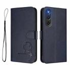 For ZTE nubia RedMagic 10 Air Litter Panda Embossing RFID Leather Phone Case with Lanyard(Blue) - 2