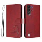 For ZTE nubia RedMagic 10 Pro / 10 Pro+ Litter Panda Embossing RFID Leather Phone Case with Lanyard(Wine Red) - 2