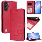 For ZTE nubia RedMagic 10 Pro / 10 Pro+ Litter Panda Embossing RFID Leather Phone Case with Lanyard(Rose Red) - 1