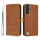 For ZTE nubia RedMagic 10 Pro / 10 Pro+ Litter Panda Embossing RFID Leather Phone Case with Lanyard(Brown) - 2