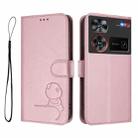 For ZTE nubia Z60 Ultra Litter Panda Embossing RFID Leather Phone Case with Lanyard(Pink) - 2