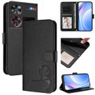 For ZTE nubia Z60 Ultra Litter Panda Embossing RFID Leather Phone Case with Lanyard(Black) - 1