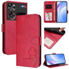 For ZTE nubia Z60 Ultra Litter Panda Embossing RFID Leather Phone Case with Lanyard(Rose Red) - 1