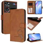 For ZTE nubia Z60 Ultra Litter Panda Embossing RFID Leather Phone Case with Lanyard(Brown) - 1