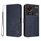 For ZTE nubia Z70 Ultra Litter Panda Embossing RFID Leather Phone Case with Lanyard(Blue) - 2