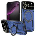 For iPhone 17 Pro Max Large Window MagSafe Holder Phone Case(Blue) - 1