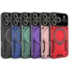For iPhone 17 Pro Large Window MagSafe Holder Phone Case(Blue) - 2