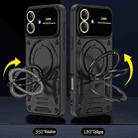 For iPhone 17 Large Window MagSafe Holder Phone Case(Blue) - 3
