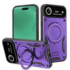 For iPhone 17 Air Large Window MagSafe Holder Phone Case(Purple) - 1
