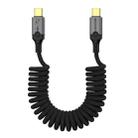 DOONJIEY DJUSB510GR 80Gbps Type-C 16K HD Projection Spring Conversion Cable(Black) - 1