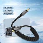 DOONJIEY DJUSB510GR 80Gbps Type-C 16K HD Projection Spring Conversion Cable(Black) - 3