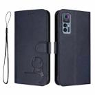 For TCL 30 4G / 30 5G / 30 Plus Litter Panda Embossing RFID Leather Phone Case with Lanyard(Blue) - 2