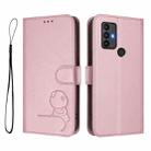 For TCL 30 SE Litter Panda Embossing RFID Leather Phone Case with Lanyard(Pink) - 2