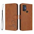 For TCL 30 SE Litter Panda Embossing RFID Leather Phone Case with Lanyard(Brown) - 2