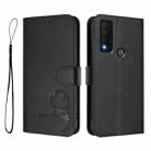 For TCL 30 XE 5G / 30V 5G / T781S Litter Panda Embossing RFID Leather Phone Case with Lanyard(Black) - 2