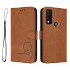 For TCL 30 XE 5G / 30V 5G / T781S Litter Panda Embossing RFID Leather Phone Case with Lanyard(Brown) - 2