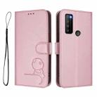 For TCL 30 XL T701DL Litter Panda Embossing RFID Leather Phone Case with Lanyard(Pink) - 2