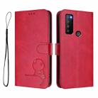 For TCL 30 XL T701DL Litter Panda Embossing RFID Leather Phone Case with Lanyard(Rose Red) - 2