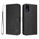 For TCL 30T T603DL Litter Panda Embossing RFID Leather Phone Case with Lanyard(Black) - 2