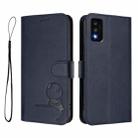 For TCL 30T T603DL Litter Panda Embossing RFID Leather Phone Case with Lanyard(Blue) - 2