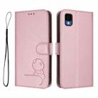 For TCL 30 Z / 30 LE T602DL Litter Panda Embossing RFID Leather Phone Case with Lanyard(Pink) - 2