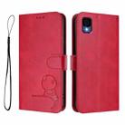 For TCL 30 Z / 30 LE T602DL Litter Panda Embossing RFID Leather Phone Case with Lanyard(Rose Red) - 2