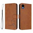 For TCL 30 Z / 30 LE T602DL Litter Panda Embossing RFID Leather Phone Case with Lanyard(Brown) - 2