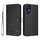 For TCL 40 SE Litter Panda Embossing RFID Leather Phone Case with Lanyard(Black) - 2