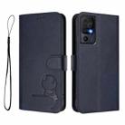 For TCL 40 SE Litter Panda Embossing RFID Leather Phone Case with Lanyard(Blue) - 2