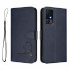 For TCL 40 XL / 40 T T608DL Litter Panda Embossing RFID Leather Phone Case with Lanyard(Blue) - 2