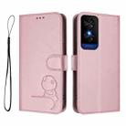 For TCL 50 5G / 50 XE NxtPaper / 50 XE Litter Panda Embossing RFID Leather Phone Case with Lanyard(Pink) - 2