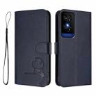 For TCL 50 5G / 50 XE NxtPaper / 50 XE Litter Panda Embossing RFID Leather Phone Case with Lanyard(Blue) - 2