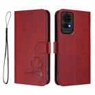 For TCL 50 LE T510SPP / K23/ K24 Litter Panda Embossing RFID Leather Phone Case with Lanyard(Wine Red) - 2
