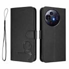 For TCL 50 Pro NxtPaper / 50 Nxtpaper Litter Panda Embossing RFID Leather Phone Case with Lanyard(Black) - 2